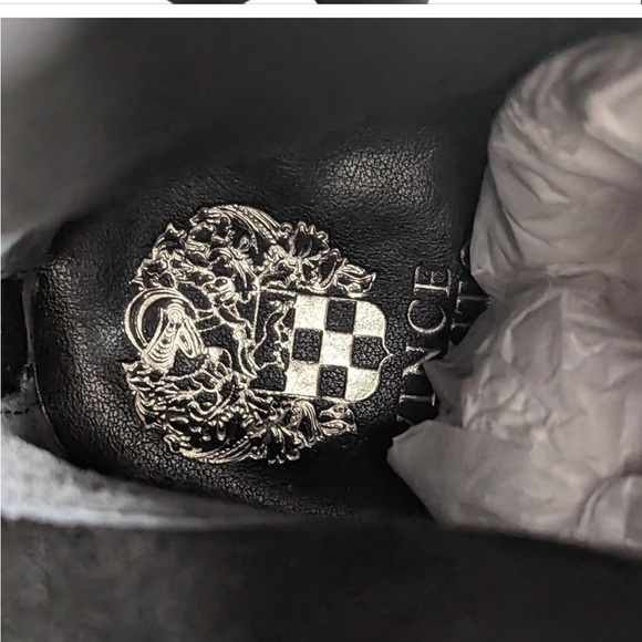 Vince Camuto Zanilla Black Leather Mid Calf Block Heel Boot - Picture 6 of 6